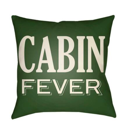 ARTISTIC WEAVERS Lodge Cabin Cabin Fever Poly Filled Pillow - Dark Green & Beige - 18 x 18 in. LGCB2035-1818